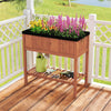 Lucktree 40"x20"x39" Raised Garden Bed Wood Planter Box with Plant Stand & Black Liner