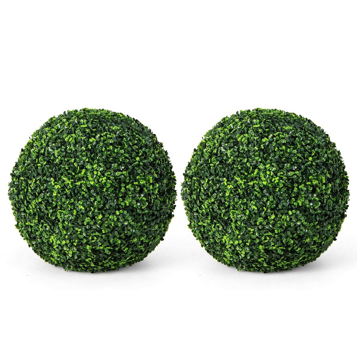 Lucktree 2 PCS 19.5 Inch Artificial Plant Topiary Ball, Round Holly Faux Boxwood Balls