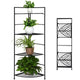 Lucktree Folding Metal Plant Rack, 4 Tiers Corner Shelf Plant Stand