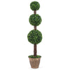 Lucktree Artificial Triple Ball Boxwood Tree 4 FT Fake Topiary Tree(1/2)