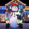 Lucktree Inflatable christmas Snowman, Santa Claus, Built-in Colorful LED Lights