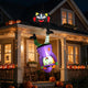 6.2 FT/190 CM Halloween Hanging Inflatable Witch & Black Cat