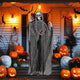 Lucktree 6.4 FT Halloween Animatronic Standing Grim Reaper, Halloween Decoration with Chain