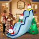 Lucktree Christmas Inflatable Polar Bear Slide Scene Decoration