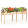73"x23"x30" Elevated Wood Planter Box with Legs