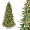 7/7.5/8 ft Pre-Lit Christmas Tree, 925 Hinged Tips with Pine Cones