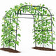 Lucktree Metal Garden Arch Trellis for Climbing Plants Outdoor