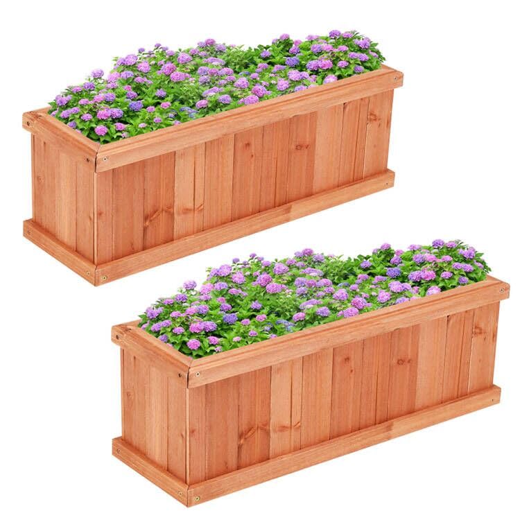 Lucktree Raised Garden Bed Set of 2 for Flower Vegetable Herbs