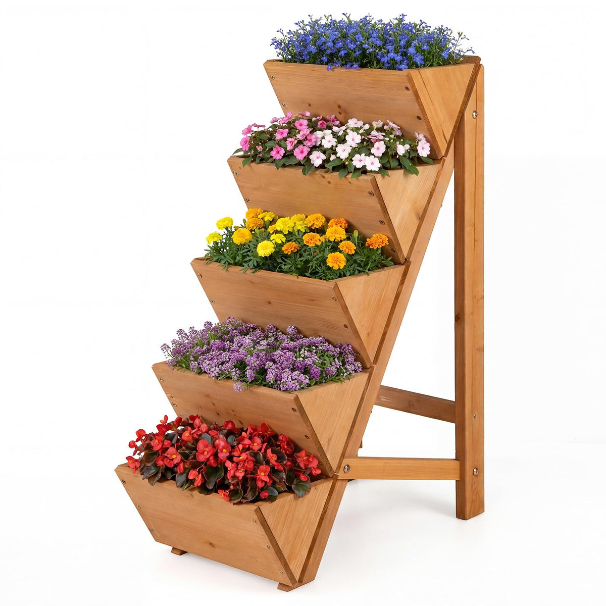 Lucktree 5-Tier Wooden Vertical Raised Garden Bed