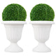 Lucktree 18" Tall Urn Plastic Flower Pots with Pedestal Base & Pre-Marked Drain Hole