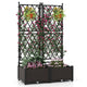 Lucktree Raised Garden Bed with Lattice Trellis Self-Watering Planter Box（32"LX16"WX50"H）