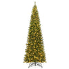 Lucktree 12ft Pre-Lit Artificial Christmas Tree with 360° Quick Power Connector