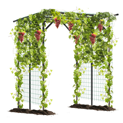 Lucktree Outdoor Grape Vine Trellis for Climbing Plants 79" x 59" x 78" Large Garden Arch