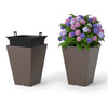 Lucktree Self-Watering Flower Pots withith Removable Inner Bucket & Drainage Holes