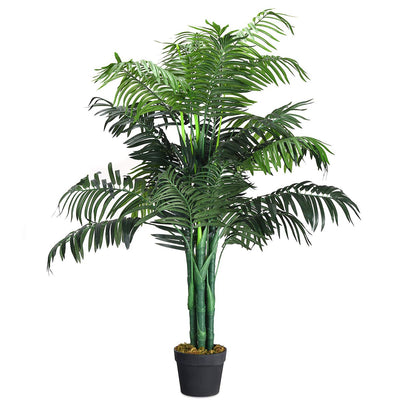 Lucktree 3.5 Feet Tall Potted Artificial Palm Tree for Indoor Outdoor