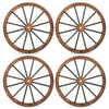 Lucktree 30-Inch Wagon Wheels 4 Pieces, Decorative Wooden Wheels