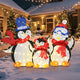 Lucktree 3-Piece Christmas Lighted Penguin Family Set Decoration