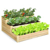 Lucktree 3 Tier Raised Garden Bed, Wood Planter Box 48 x 48 x 22 Inch Vegetable Flower Herb Fruit Growing Bed Kit