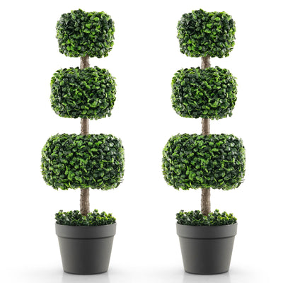 Lucktree 35?± Artificial Boxwood Topiary Tree