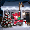 Lucktree 8.5 FT Christmas Inflatable Reindeer & Climbing Santa Claus
