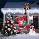 Lucktree 8.5 FT Christmas Inflatable Reindeer & Climbing Santa Claus