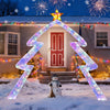 Lucktree 8.8 Feet Christmas Tree-shaped Archway with Top Star