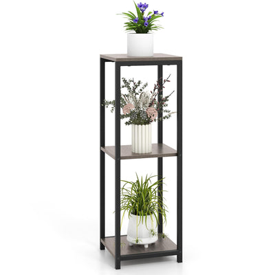 Lucktree 3 Tier Tall Plant Stand Indoor, 36 Inch Corner Plant Holder with Metal Frame