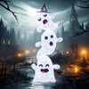 Lucktree 4 Ft Halloween Decorations Outdoor Stacked Ghosts, Free-Standing Cute Yard Decorations