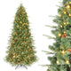 7/7.5/8 ft Pre-Lit Christmas Tree, 925 Hinged Tips with Pine Cones