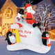 Lucktree 6.4 FT Christmas Inflatable Penguins, Santa & Snowman on Slide