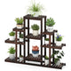 Lucktree Plant Stand Indoor & Outdoor 6 Tier Wood Flower Pot Stand for Multiple Plants