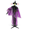 Lucktree 7.2 FT Halloween Animatronic Witch, Animated Standing Poseable Figure with Light up Eyes