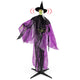 Lucktree 7.2 FT Halloween Animatronic Witch, Animated Standing Poseable Figure with Light up Eyes