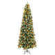 Lucktree 9ft Pre-Lit Artificial Christmas Tree, Hinged Xmas Tree with 1416 PVC & Pine Needles
