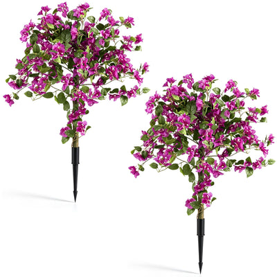 Lucktree 2 Pack Artificial Bougainvillea Trees | 43.5" Sun-Protective Fake Silk Floral Plants