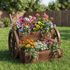 Lucktree Wooden Wagon Planter Box with Wheels