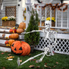 Lucktree Halloween Life Size Full Body Skeleton, 5.4Ft Festival Skeleton Prop Decoration