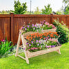 Lucktree Raised Garden Bed, Vertical Planter with Storage Shelf (Natural)