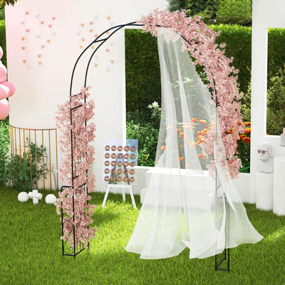 Lucktree Garden Arch Trellis - 7.9 ft Metal Arbor Pergola