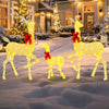 Lucktree 3 Pieces Christmas Lighted Reindeer Family Set