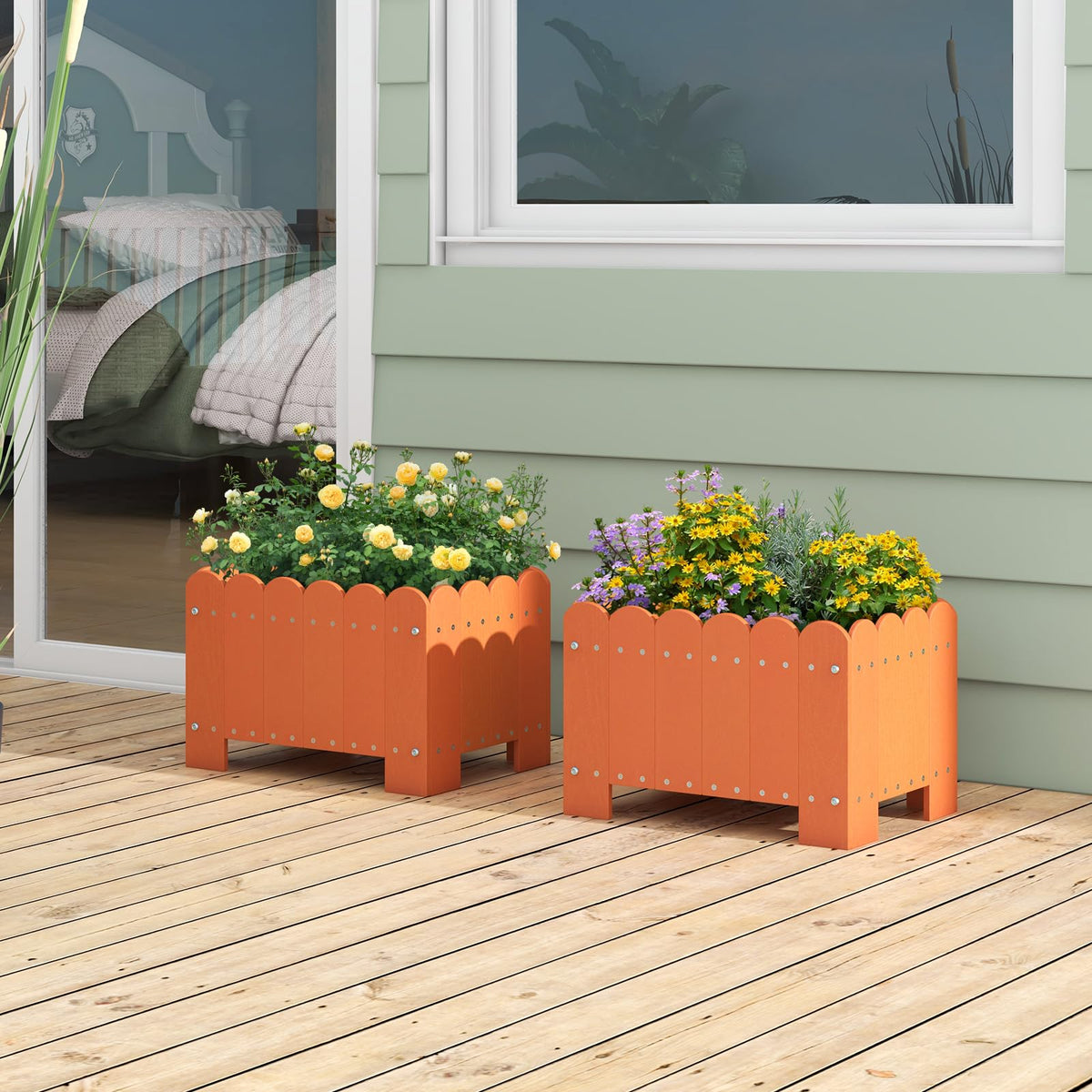 Lucktree 2 Pack Rectangular Planter Box