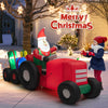Lucktree 9 FT Christmas Inflatable Santa Claus on Truck with Gift Boxes, with Built-in LED Lights & Waterproof Fan
