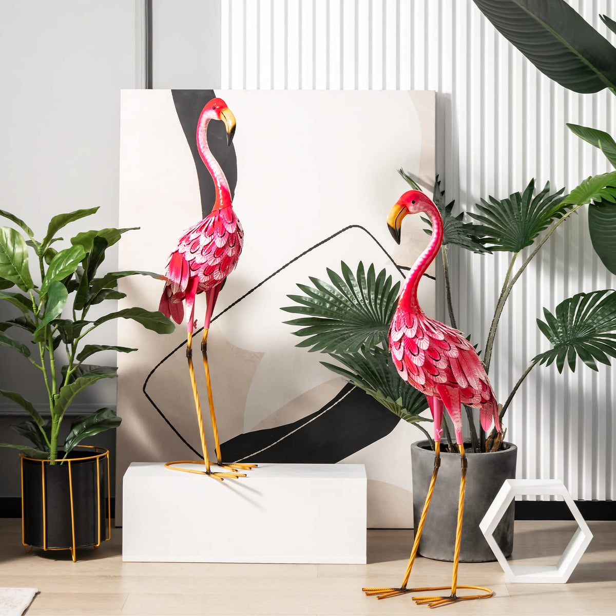 Lucktree Flamingo Garden Statues Set of 2