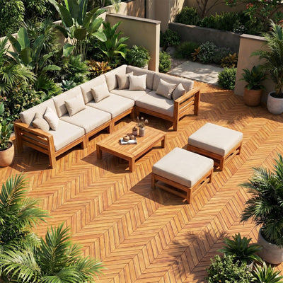Lucktree 30 PCS Interlocking Patio Flooring Tiles with Drainage Base