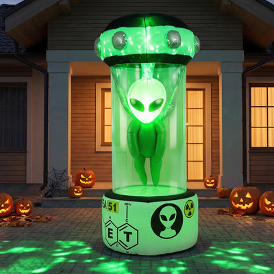 7.4 FT Halloween Lighted Inflatable Alien Decorations