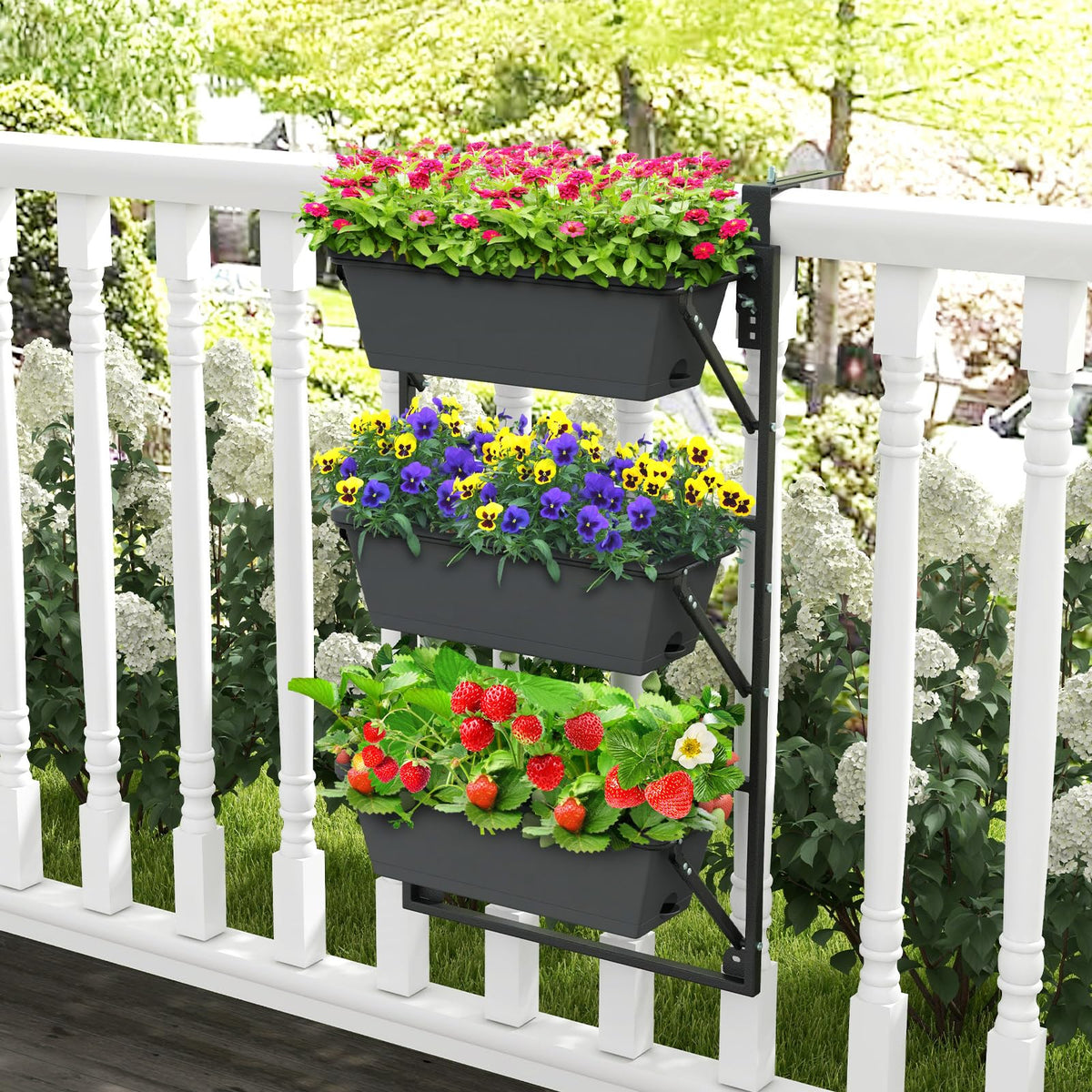 Lucktree Vertical Raised Garden Bed, Hanging & Wall-Mounted Planter Garden Boxes