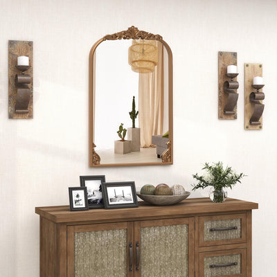 Lucktree Antiqued Gold Wall Mirror(36"L x 24"W)