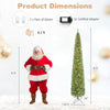 5ft/6ft/7ft/8ft/9ft/ Pre-Lit Pencil Christmas Tree, Slim Artificial Xmas Tree