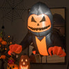 Lucktree 3.3 FT Halloween Inflatable Pumpkin Head Ghost Broke Out from Window