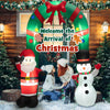 Lucktree 8 FT Christmas Inflatable Archway w/ Santa Claus & Snowman